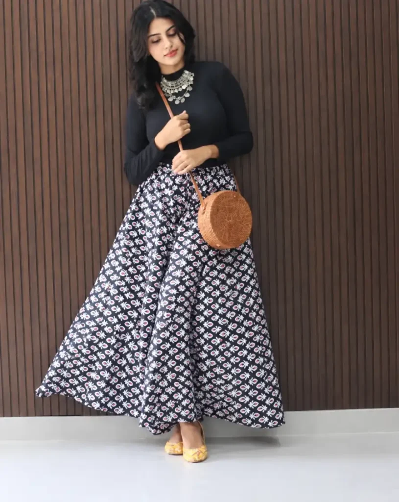 Black with Pink Floral Print