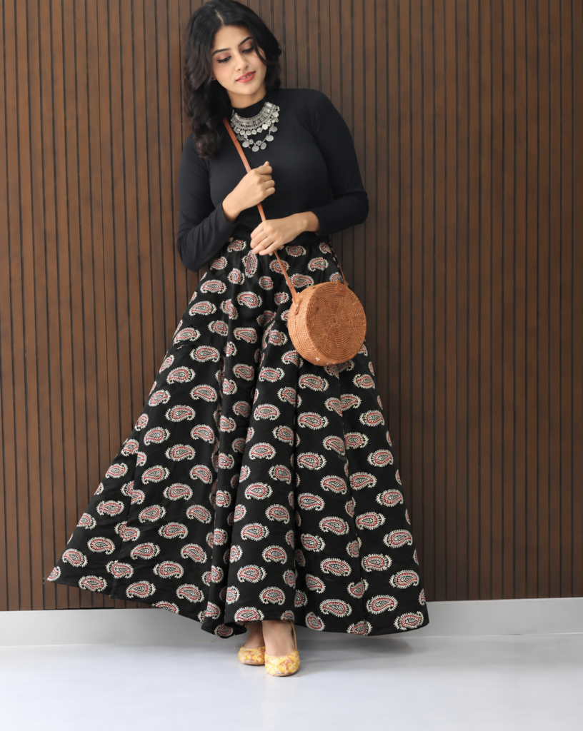 Black Floral Print